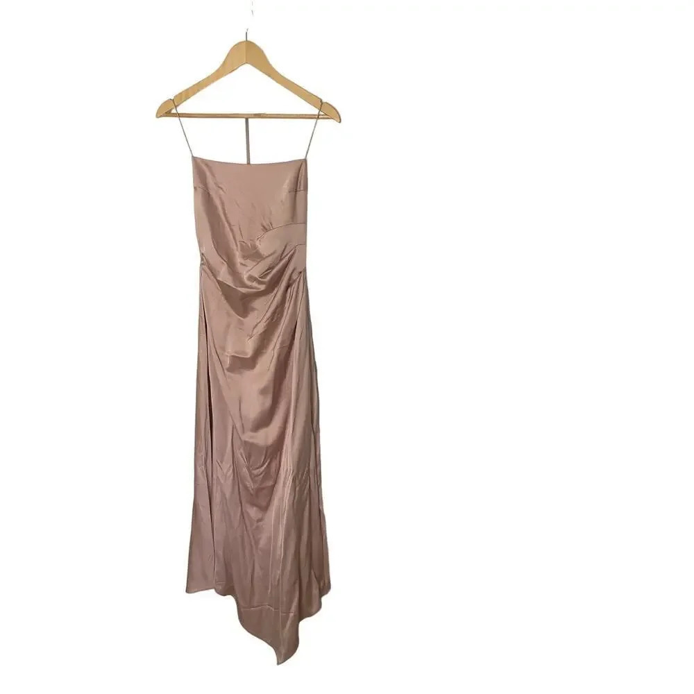 SIGNIFICANT OTHER One Another Asymmetric Hem Cocktail Midi Dress Size 6 - Picture 3 of 16